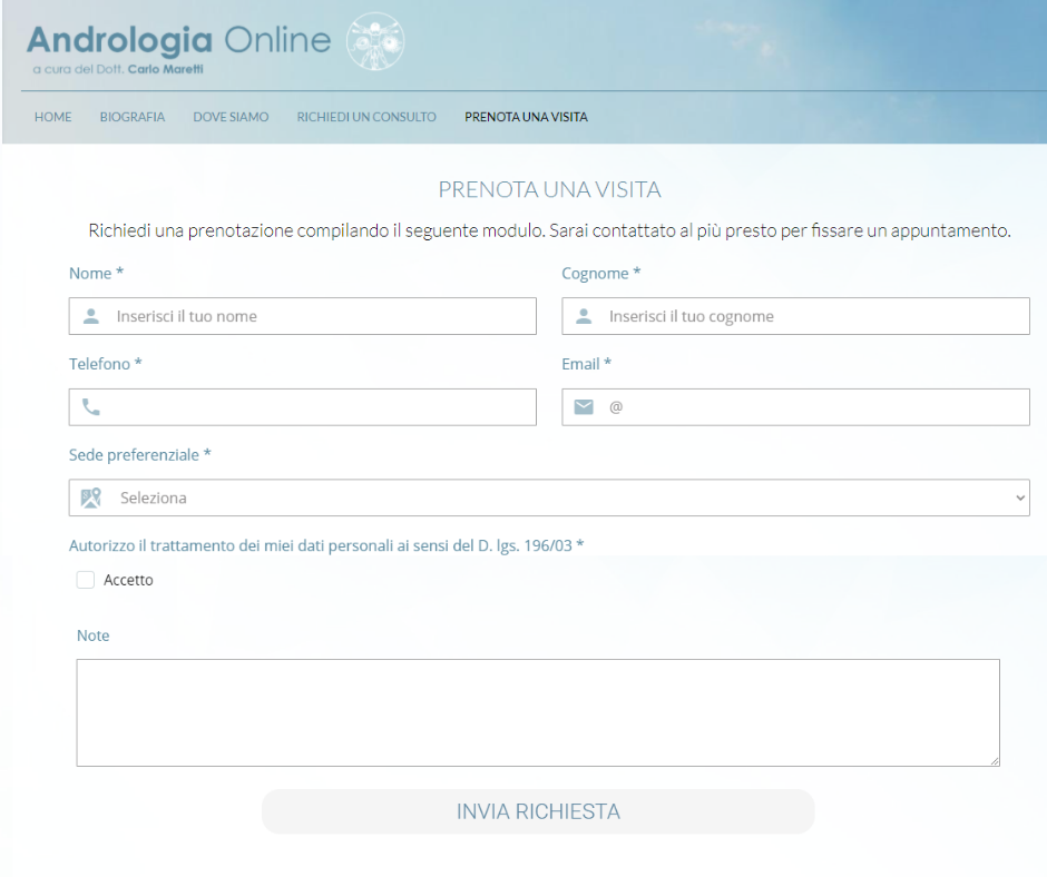 Prenota una visita